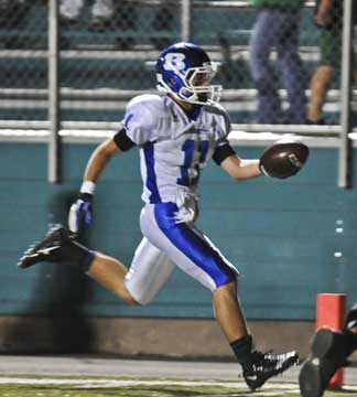 Hayden Daniel scores on a play that was called back due to penalty. (Photo by Ron Boyd)