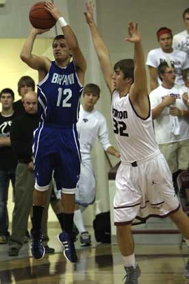 Brantley Cozart (12) rises up to take a shot. (Photo by Rick Nation)
