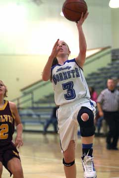 Bryant's Niki Clay goes up for a shot. (Photo by Rick Nation)