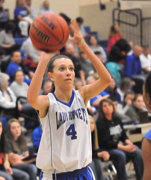 Bryant Blue's Kailey Nagle puts up a shot. (Photo by Kevin Nagle)