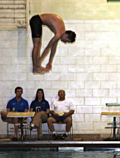 Jordan Combs compete in the diving competition Tuesday. (Photo courtesy of Julia Combs)