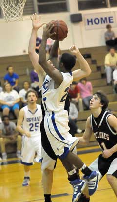 Marcus Wilson puts up a shot. (Photo by Kevin Nagle)