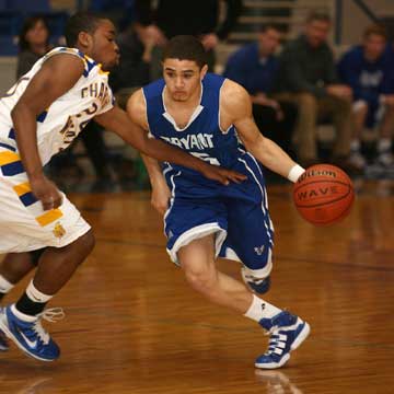 Jordan Griffin drives around a North Little Rock defender. (Photo by Rick Nation)