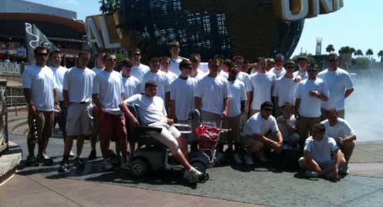 On Tuesday, the Bryant baseball team spent the day at Universal Studios Theme Park in Orlando. 