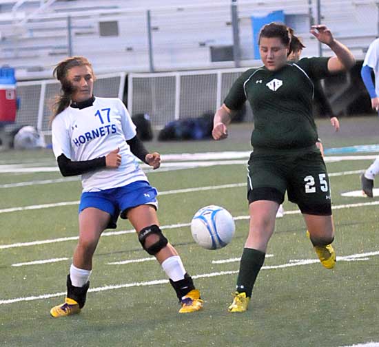 Bryant's Tarra Hendricks (17) had three goals Thursday. (Photo by Kevin Nagle)