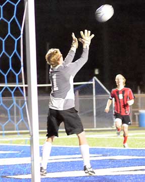 Bryant keeper Jace Denker. (Photo by Kevin Nagle)