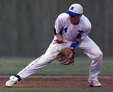 Jordan Taylor makes a play at short. (Photo by Rick Nation)