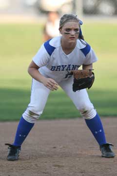 McKenzie Rice made a pair of eye-catching plays at third. (Photo by Rick Nation)