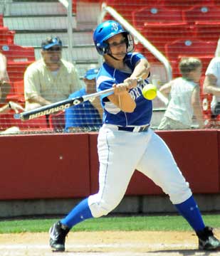 Kaley Coppock had three hits. (Photo by Kevin Nagle)