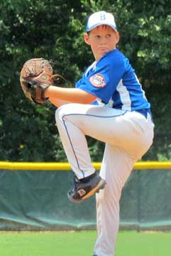 Rhett James tossed a two-hitter Saturday.