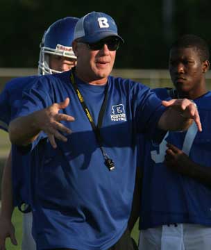 Bryant defensive coordinator Steve Griffith. (Photo by Rick Nation)