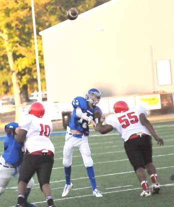 Jaret Jacobs launches a pass. (Photo by Kevin Nagle)