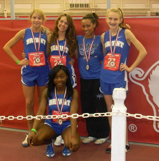 Alexis Royal, front; back from left, Stacy Emmerling, Marley Adams, Melinda Murdock and Hannah Raney. 