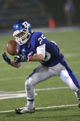 Drew Tipton makes an interception. (Photo by Rick Nation)