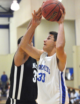 Clay ingold puts up a shot inside for Bryant. (Photo by Kevin Nagle)