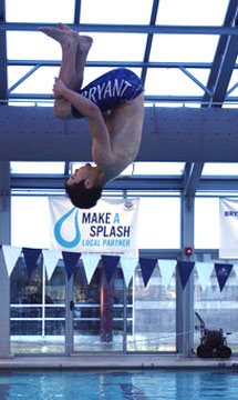 Justin Savage was one of four Hornets to score in the diving competition. (Photo courtesy of Julie Combs)