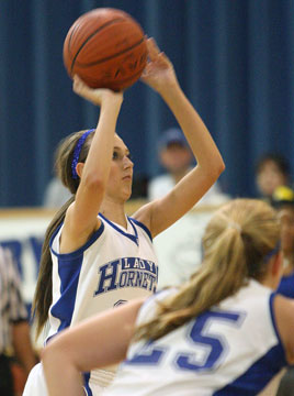 Kailey Nagle attempts a free throw. (Photo by Rick Nation)