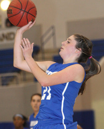 Bryant's Courtney Davidson had 14 points and 18 rebounds against North Little Rock Thursday. (Photo by Rick Nation)