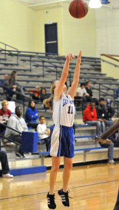 Reagan Blend fires up a jumper. (Photo by Kevin Nagle)