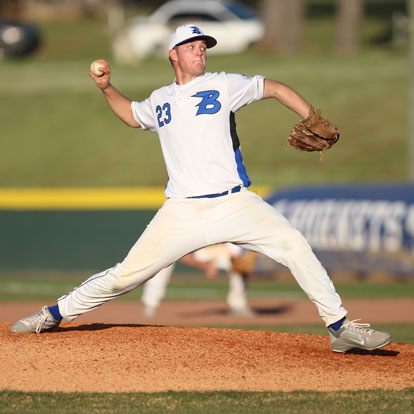 Tryce Schalchlin delivers a pitch. (Photo by Rick Nation)