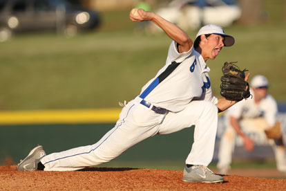 Chase Tucker fired a pitch. (Photo by Rick Nation)