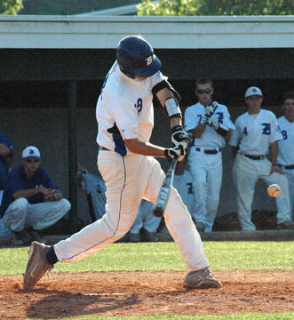 Dylan Cross had two hits for the Hornets Tuesday. (Photo by Kevin Nagle)