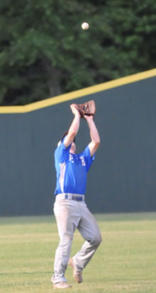 Shortstop Trevor Ezell sets up under a pop into shallow left. (Photo by Kevin Nagle)