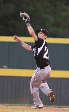 Bryant third baseman Harrison Dale fields a chopper. (Photo by Rick Nation)