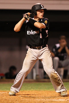 Trevor Ezell had two hits for the Sox. (Photo by Rick Nation)