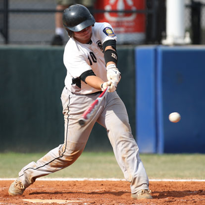 Hayden Lessenberry had two hits including a long single that set up the winning run. (Photo by Rick Nation)