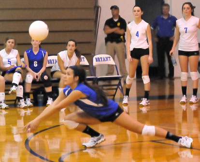 Rochelle Aguilar digs up a Fountain Lake hit. (Photo by Kevin Nagle)