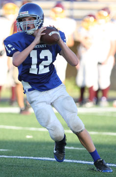 Beaux Bonvillain looks for an open receiver. (Photo by Rick Nation)