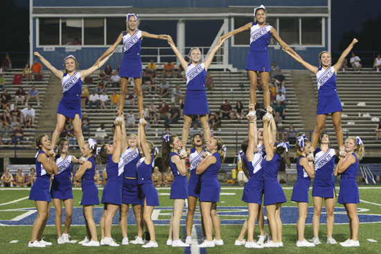 The Bryant freshman cheerleaders. (Photo by Rick Nation)