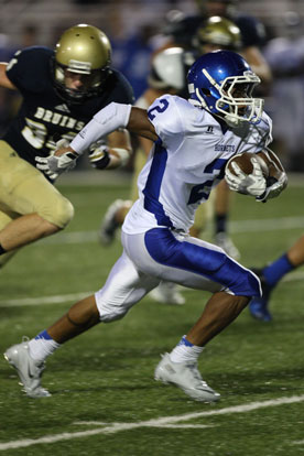 Bryant's Brushawn Hunter sprints upfield one his way to a touchdown. (Photo by Rick Nation)