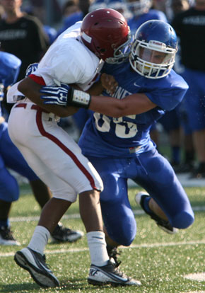 Hayden Knowles will be one of the freshman Hornets inside linebackers. (Photo by Rick Nation)