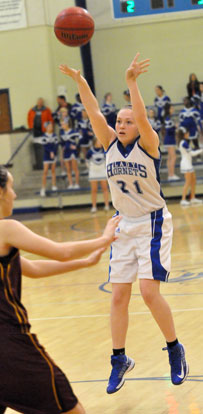 Annie Patton fires up a jumper. (Photo by Kevin Nagle)