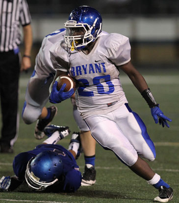 DeAmonte Terry looks for running room. (Photo by Rick Nation)