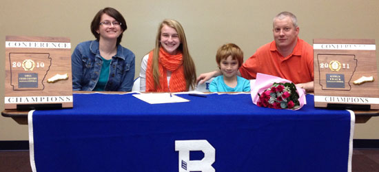 Hannah Raney with her parents Chad and Judi and little brother, William.