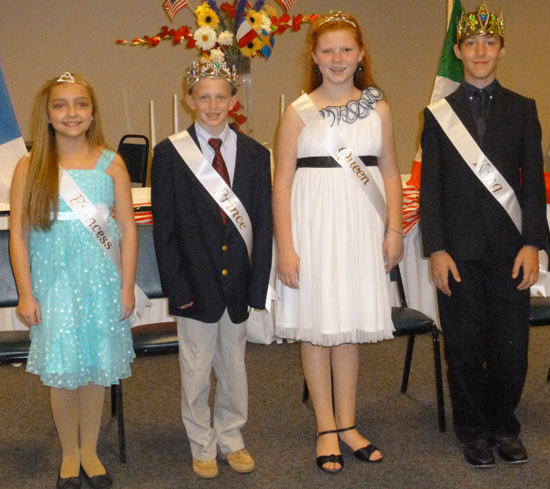 Cotillion Court 2013, from left, Princess Kate Weston, Prince Gary Storment, Queen Riley Wells, and King Sabin Jewett.