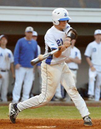 Dalton Holt takes a hack. (Photo by Kevin Nagle)