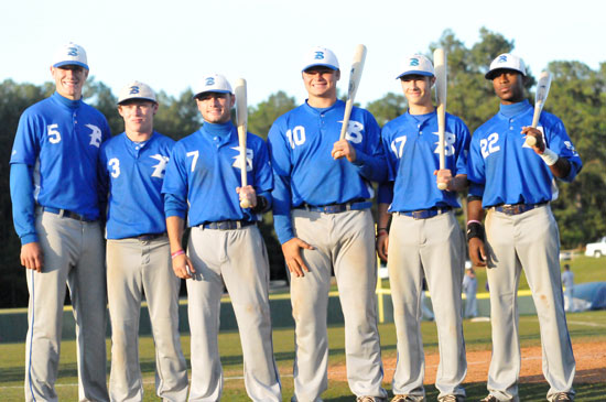 Bryant seniors, from left, Nate Rutherford, Tyler Green, Hayden Daniel, Hayden Lessenberry, Austin Caldwell, Marcus Wilson. (Photo by Kevin Nagle)