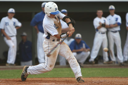 Trevor Ezell extended his hitting streak to 12 games.