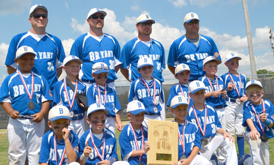 Assistant Coach Patrick Schroeder, Jeff Jackson, Head Coach Brad Chism, Assistant Coach CJ Brown middle row- EJ McCoy, Braxton Speers, Cooper Chism, Lando Jackson, Carter Brown, Aiden Stout, Avery Heidelberg 1st row- Gavyn Benson, Hudson Thomason, Zack Covert, JT Allen, Andrew Schroeder, Drake Holland