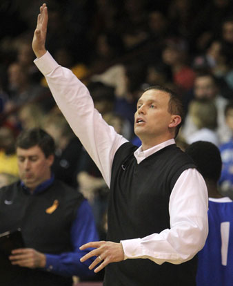 Bryant head coach Mike Abrahamson (Photo by Rick Nation)