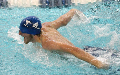 James Dellorto competed in the 100 yard butterfly. (Photo courtesy of Jamie Hester)
