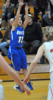 Macey Jaramillo launches a 3-pointer. (Photo by Kevin Nagle)