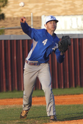 Harrison Dale makes a throw to first. (Photo by Rick Nation)