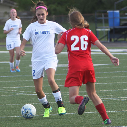 Rori Whittaker had two goals in Thursday's match. (Photo by Rick Nation)