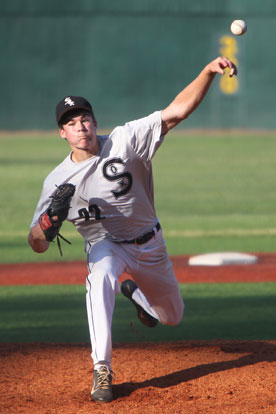 Evan Lee turned in four solid innings as the game two starter on Monday. (Photo by Rick Nation)