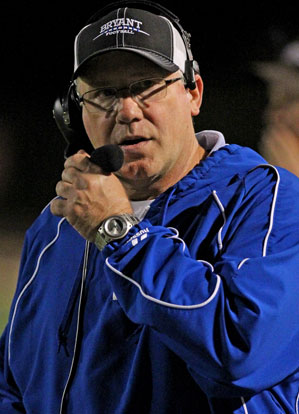 Bryant defensive coordinator Steve Griffith. (Photo by Rick Nation)